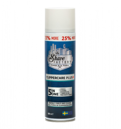 Protectie, igienizare - Spray 5 in 1 Shave Factory pentru masini de tuns 500ml