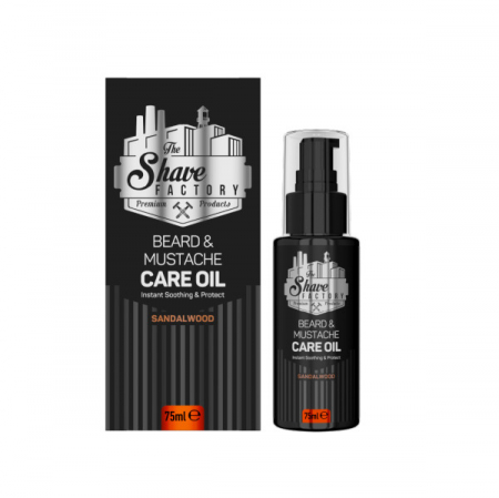 Barba si mustata - The Shave Factory Ulei pentru barba si mustata cu lemn de santal 75ml