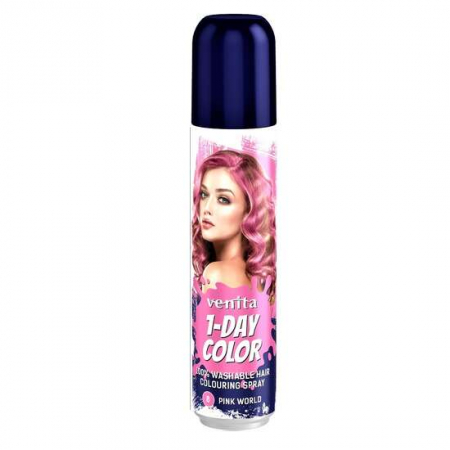 PAR - Spray colorant pentru par, fixativ, Venita, 1-Day Color, nr 08, Roz