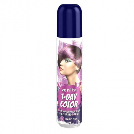 PAR - Spray colorant pentru par, fixativ, Venita, 1-Day Color, nr 13, Roz Magic