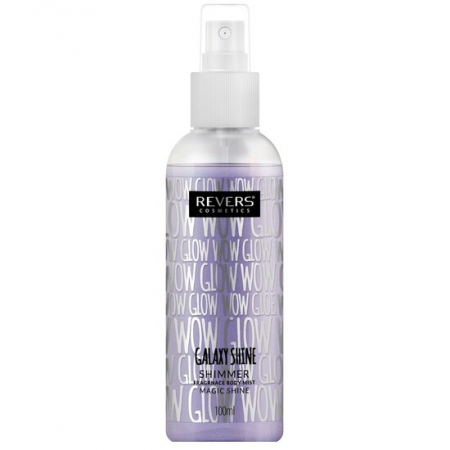 Import - Spray de corp parfumat, cu particule sclipitoare, holografic, Galaxy Shine, Reevers, 100 ml