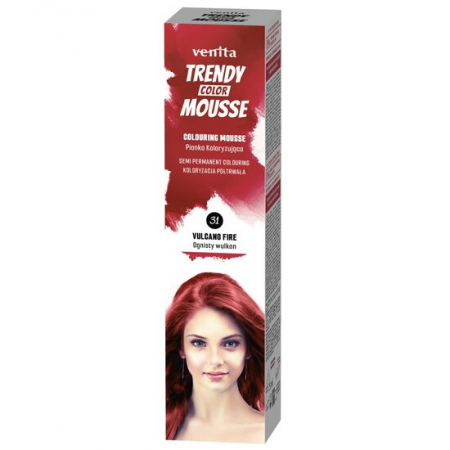 Vopsea par - Spuma coloranta de par Trendy, Venita, nr 31, Volcano Fire, 75 ml