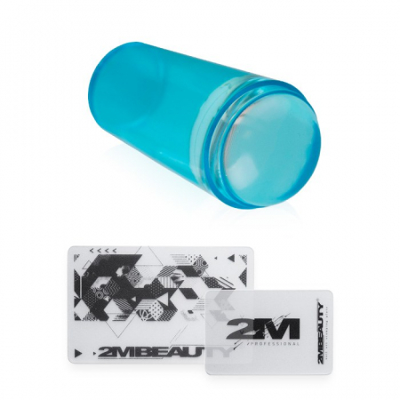 UNGHII - Stampila si raclete pentru unghii 2M - Clear Neon Blue