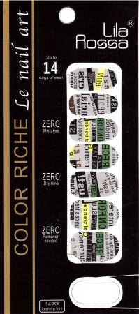 UNGHII - Sticker pentru unghii nail art, Lila Rossa, 14 in 1, nr 13