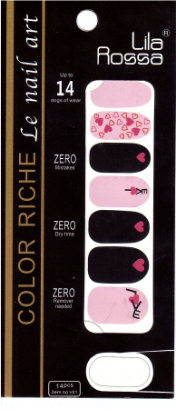 UNGHII - Sticker pentru unghii nail art, Lila Rossa, 14 in 1, nr 2