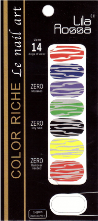 UNGHII - Sticker pentru unghii nail art, Lila Rossa, 14 in 1, nr 22