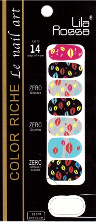 UNGHII - Sticker pentru unghii nail art, Lila Rossa, 14 in 1, nr 23