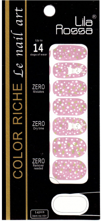 UNGHII - Sticker pentru unghii nail art, Lila Rossa, 14 in 1, nr 25