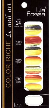 UNGHII - Sticker pentru unghii nail art, Lila Rossa, 14 in 1, nr 30