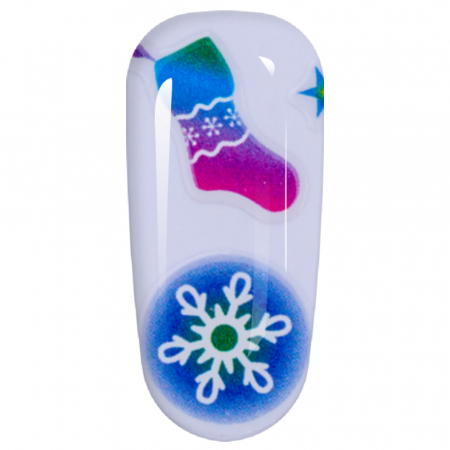 Sticker Lila Rossa pentru decor unghii, Craciun, Revelion si iarna, nail art, xf3118 [4]