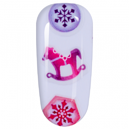 Sticker Lila Rossa pentru decor unghii, Craciun, Revelion si iarna, nail art, xf3119 [2]