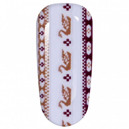 Sticker Lila Rossa pentru decor unghii, Craciun, Revelion si iarna, nail art, xf3122 [3]