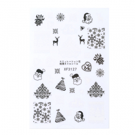 Sticker Lila Rossa pentru decor unghii, Craciun, Revelion si iarna, nail art, xf3127 [1]