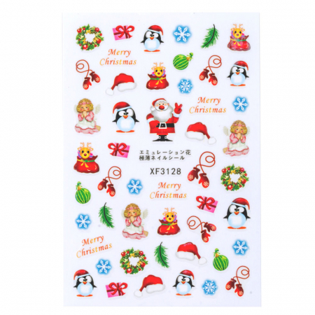 Sticker Lila Rossa pentru decor unghii, Craciun, Revelion si iarna, nail art, xf3128 [1]