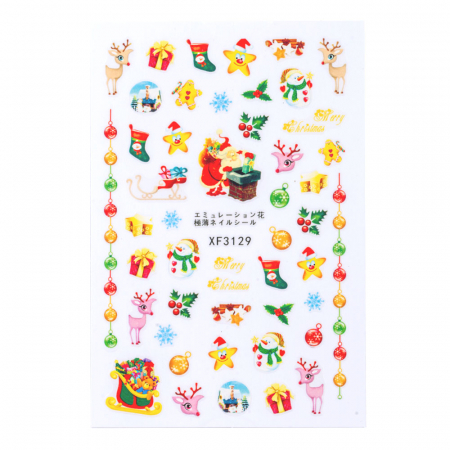 Sticker Lila Rossa pentru decor unghii, Craciun, Revelion si iarna, nail art, xf3129 [1]