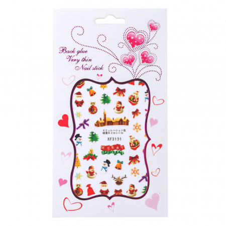 UNGHII - Sticker Lila Rossa pentru decor unghii, Craciun, Revelion si iarna, nail art, xf3131