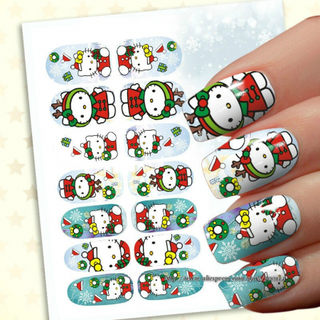 Sticker pentru unghii nail art, Lila Rossa, 14 in 1, nr 159 [2]