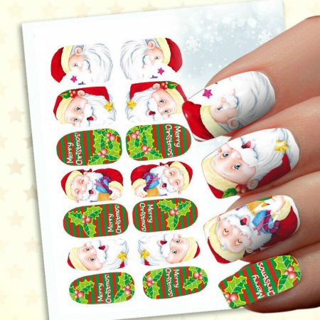 UNGHII - Sticker pentru unghii nail art, Lila Rossa, 14 in 1, nr 160