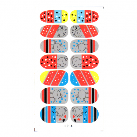 Sticker pentru unghii nail art, Lila Rossa, 14 in 1, nr 4 [2]
