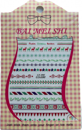 Nail ART - Sticker unghii EMMA pentru Craciun, Revelion si iarna CA-090