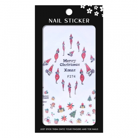 Stickere pentru decor unghii Lila Rossa, Craciun, Revelion, pentru iarna, f274 [1]