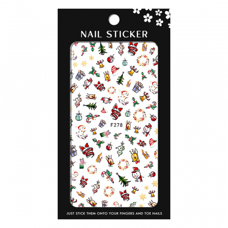 Stickere pentru decor unghii Lila Rossa, Craciun, Revelion, pentru iarna, f278 [0]