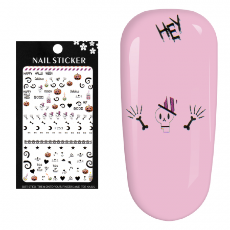 Stickere pentru decor unghii Lila Rossa, pentru Halloween, F253-BL [6]