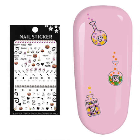 Stickere pentru decor unghii Lila Rossa, pentru Halloween, F253-BL [5]