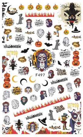 UNGHII - Stickere pentru decor unghii Lila Rossa, pentru Halloween, f497