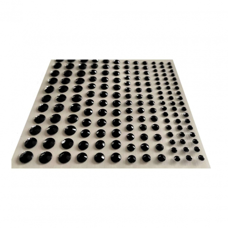 Strassuri autoadezive pentru machiaj Black Drops, pentru fata, corp, unghii, Chique [1]