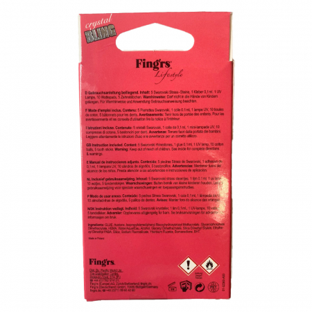 Strasuri de cristal pentru decorarea dinților cu lampa, 5 cristale, Fing'rs [1]