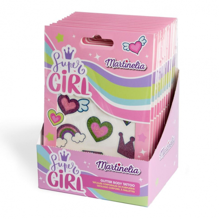 Tatuaje temporare cu glitter Super Girl, Martinelia, 68022 [1]