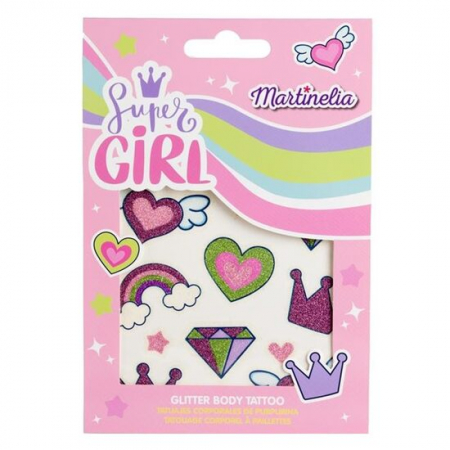 Import - Tatuaje temporare cu glitter Super Girl, Martinelia, 68022