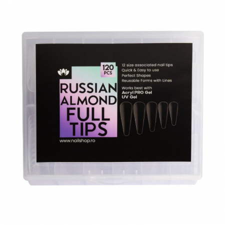 UNGHII - Tips Russian Almond Dual Forms - 120 buc.