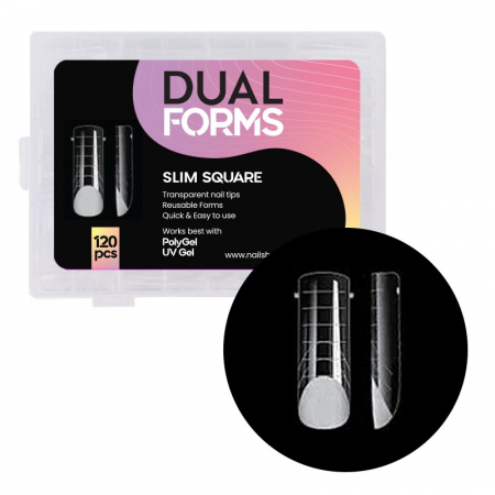 UNGHII - Tips Slim Square Dual Forms - 120 buc