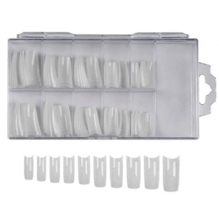 Import - Tipsuri pentru unghii, albe, set de 100buc