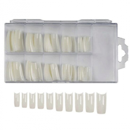 UNGHII - Tipsuri pentru unghii, natur, set de 100buc