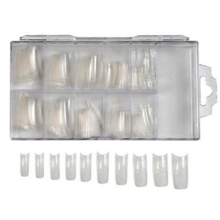 UNGHII - Tipsuri pentru unghii, transparente, set de 100buc