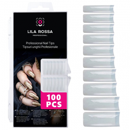 Set tipsuri transparente, Lila Rossa, Vogue, 100 buc, natur, 01 [3]