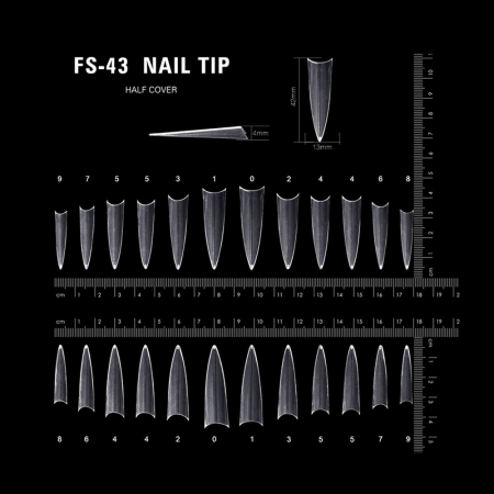 Tipsuri unghii false 100 buc, Lila Rossa, Natur, KG114 [2]