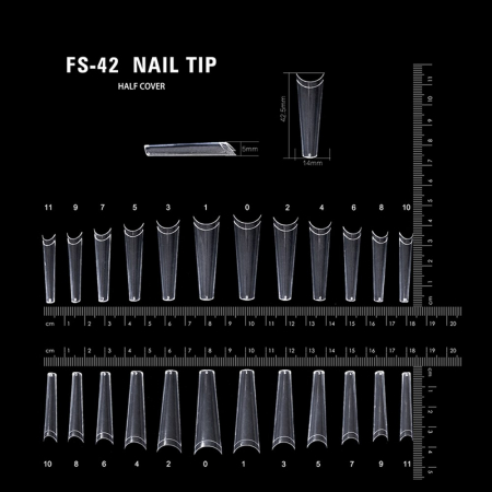 Tipsuri unghii false 100 buc, Lila Rossa, Natur, KG113 [2]