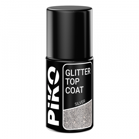Top coat Piko, Glitter Top, 7 ml, Silver [1]