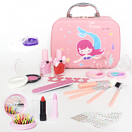 Trusa beauty Hi Lila Rossa girls, makeup copii si unghii, solubile in apa, machiaj sirena, copii de peste 8 ani [3]