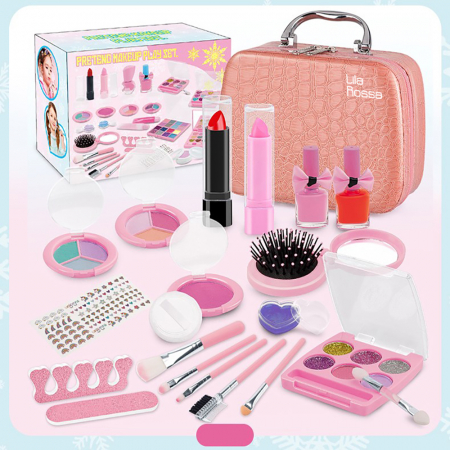 Trusa beauty Hi Lila Rossa girls, makeup si unghii, solubile in apa, copii de peste 6 ani [1]