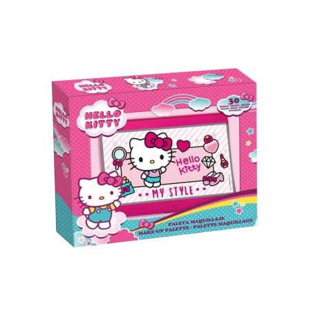 Trusa de machiaj pentru copii, 26 nuante fard de pleoape, fard de obraz si gloss de buze, Hello Kitty, 36.6 gr. [1]