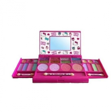 Trusa de machiaj pentru copii, 26 nuante fard de pleoape, fard de obraz si gloss de buze, Hello Kitty, 36.6 gr. [0]