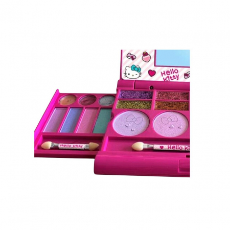 Trusa de machiaj pentru copii, 26 nuante fard de pleoape, fard de obraz si gloss de buze, Hello Kitty, 36.6 gr. [2]