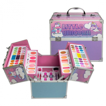 Import - Trusa de machiaj pentru fetite tip cufar Little Unicorn Fabulous Colors 12030, Martinelia