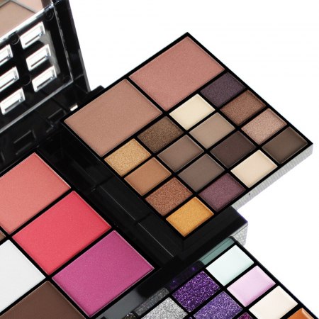 Trusa profesionala de machiaj Ardette, 74 culori, completa, cu farduri ochi, blush, ruj si concealer [1]