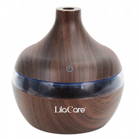 ACASA - Umidificator si difuzor aromaterapie Lila Care, ultrasonic, 300 ml, maro